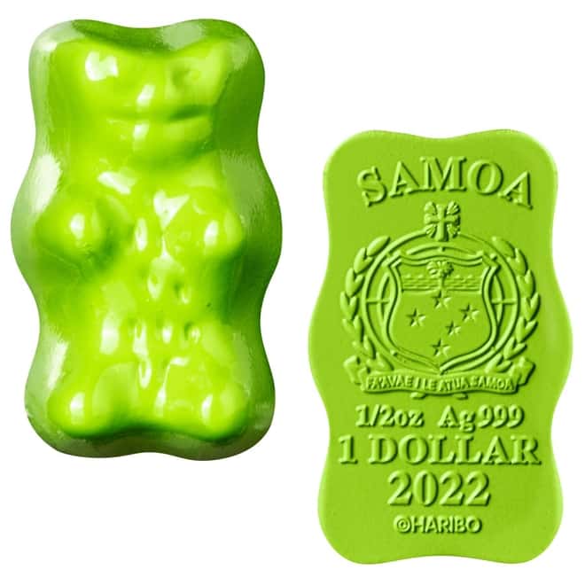 2022 Samoa 3 oz Silver HARIBO Goldbears 100th Ann. 6-Coin Set .999 Fine (w/Box & COA)