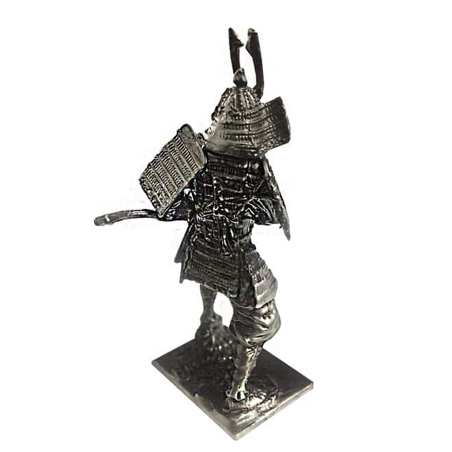 3 oz Japanese Samurai Warrior Cast Silver Bullion Exchanges .925 Silver Sterling (Antiqued)