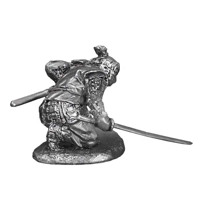 2 oz Ninja Samurai Attacks Cast Silver Bullion Exchanges .925 Silver Sterling (Antiqued)