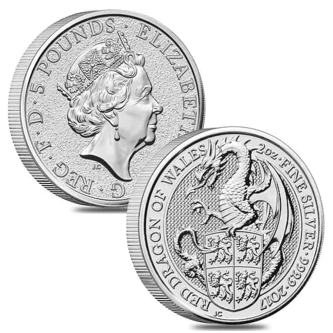 Great Britain 2 oz Silver Queen's Beasts 10-Coin Set .9999 Fine BU (w/Box)