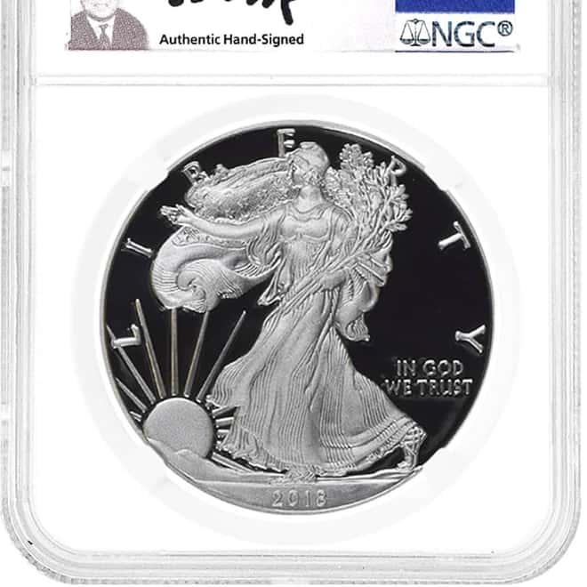 2018-S 1 oz Proof Silver American Eagle NGC PF 70 FDOI (Moy)