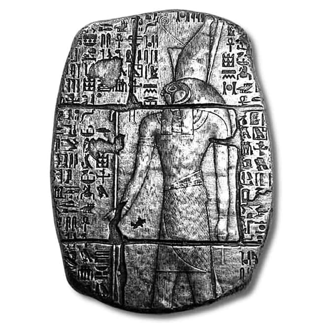 3 oz Egyptian Horus Hand Poured Silver Relic Bar .999 Fine