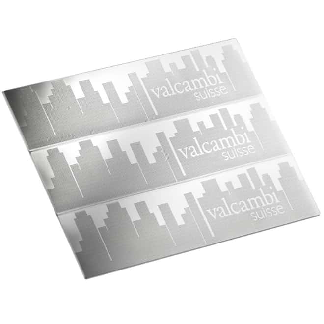 3 x 1 oz Valcambi Skyline Silver CombiBar .999 Fine (in Assay)