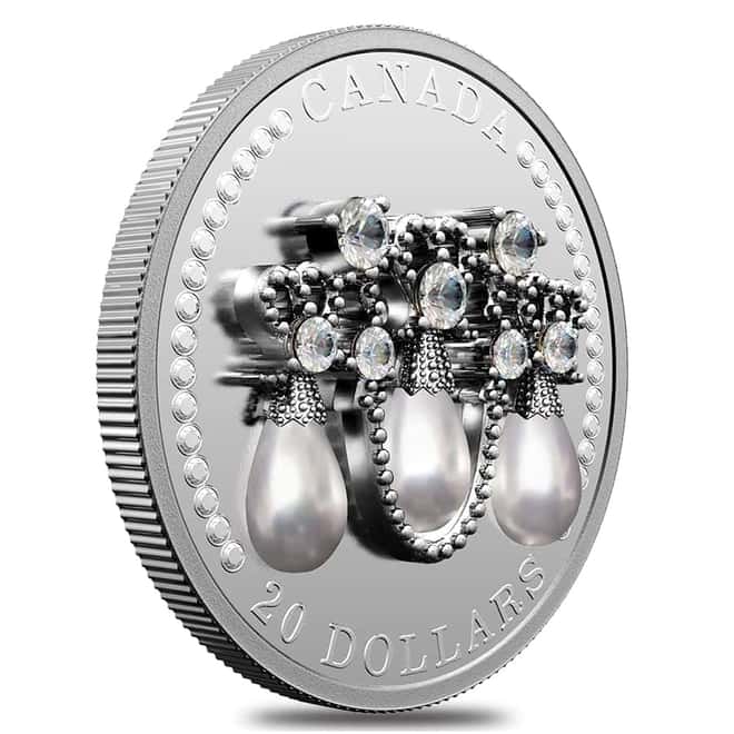 2021 Canada 1 oz Queen Elizabeth II Lover's Knot Tiara Silver Coin .9999 Fine (w/Box & COA)