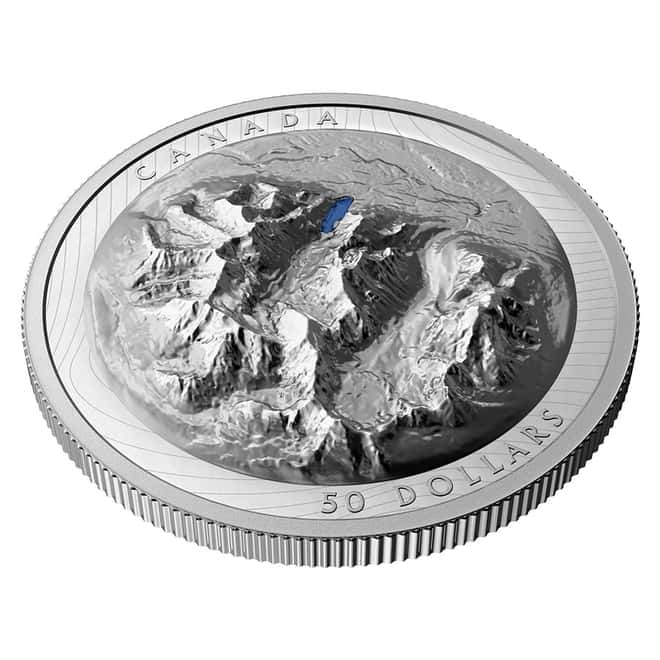 2021 Canada 82.3 gram Silver Lake Louise High Relief Coin .9999 Fine (w/Box & COA)