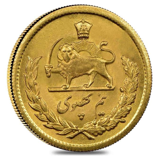 1/2 Pahlavi Gold Coin AU/BU .1177 oz AGW (Random Year)