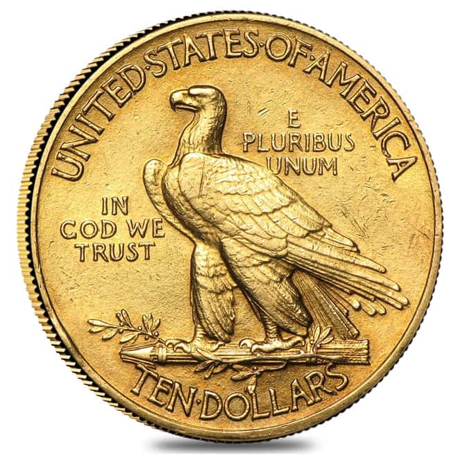 $10 Gold Eagle Indian Head - Extra Fine XF (Random Year)