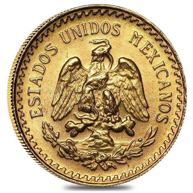 2 Pesos Mexican Gold Coin AGW .0482 oz AU/BU (Random Year)