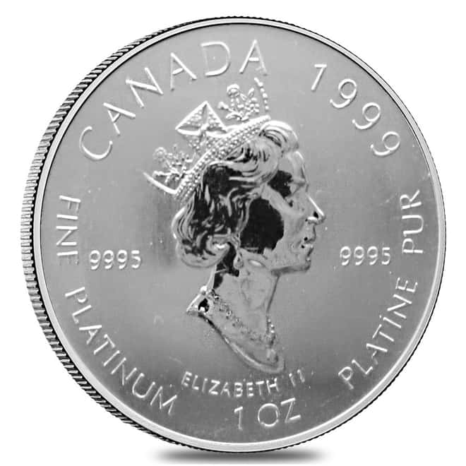 1999 $50 1 oz Canadian Polar Bear Platinum Coin