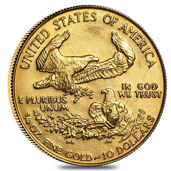 1987 1/4 oz Gold American Eagle MCMLXXXVII (Abrasions)