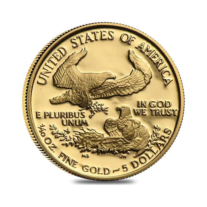 1991-P 1/10 oz $5 Proof Gold American Eagle (w/Box & COA)  