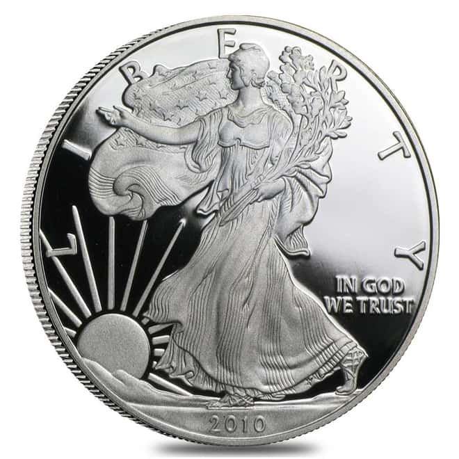 2010-W 1 oz Proof Silver American Eagle (w/Box & COA)