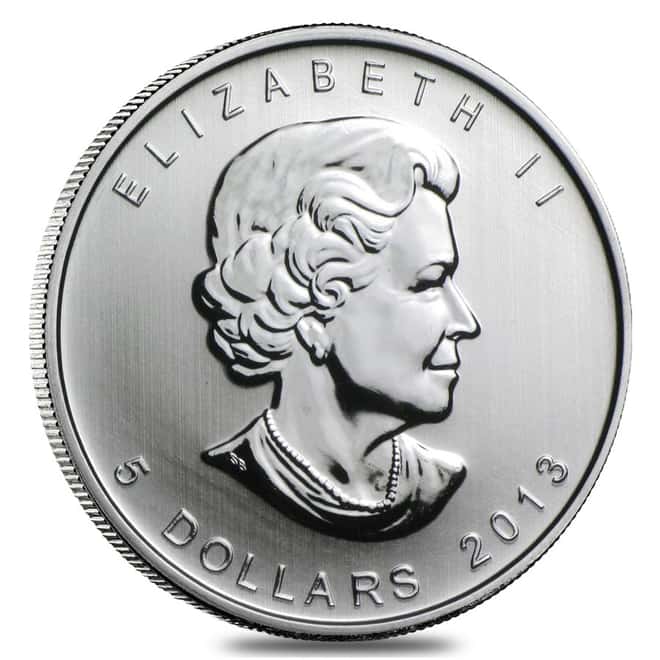 2013 1 oz Silver Canadian Maple Leaf 25th Anniversary Coin