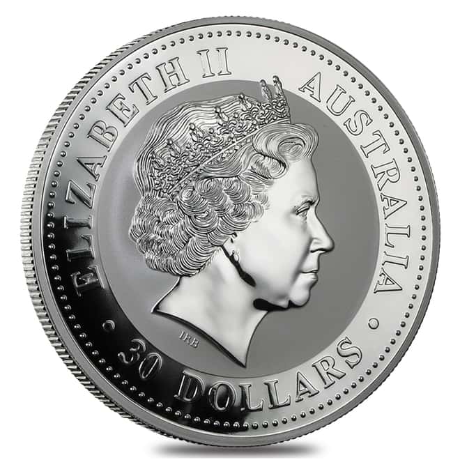 2005 1 Kilo Silver Lunar Year of The Rooster Australian Perth Mint .999 Fine In Capsule