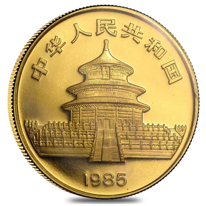 1985 1 oz Chinese Gold Panda 100 Yuan BU (Sealed)