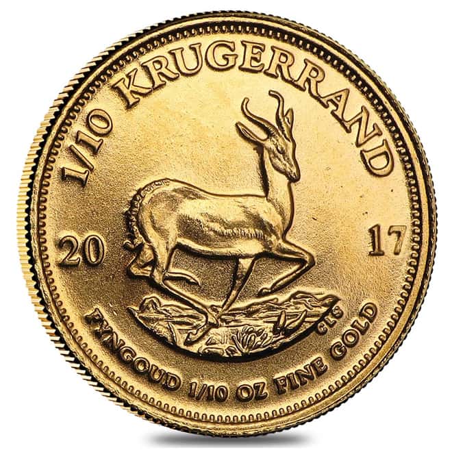 2017 South Africa 1/10 oz Gold Krugerrand BU