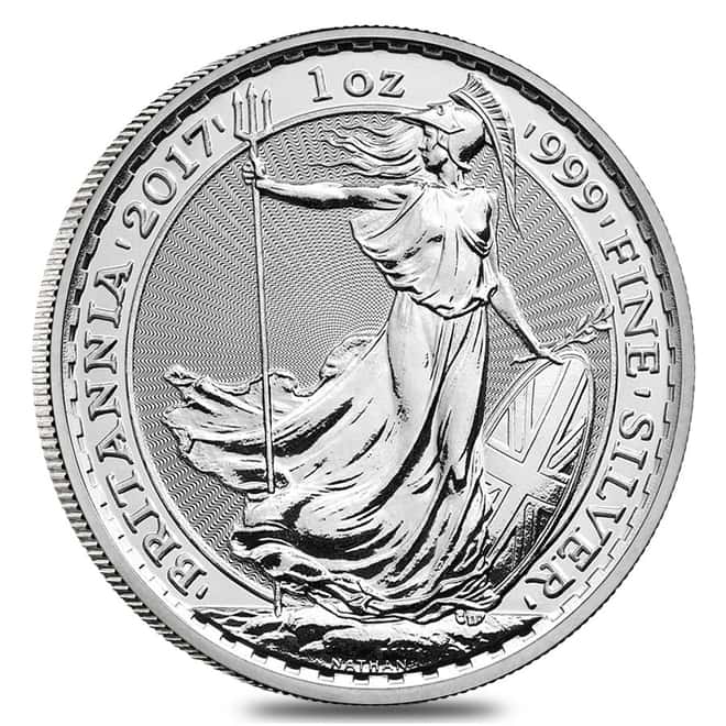 2017 Great Britain 1 oz Silver Britannia Coin .999 Fine BU