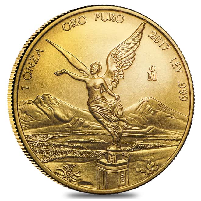 2017 1 oz Mexican Gold Libertad Coin .999 Fine BU
