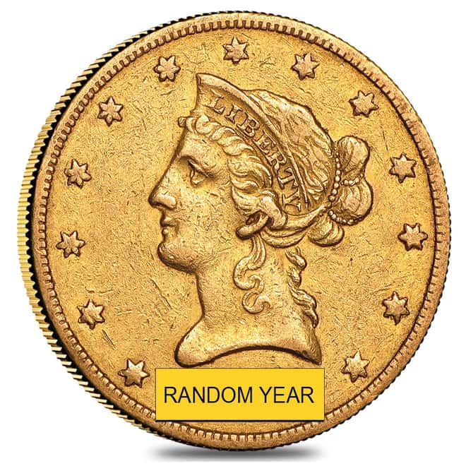 $10 Gold Eagle Liberty Head - Very Fine VF (Random Year)