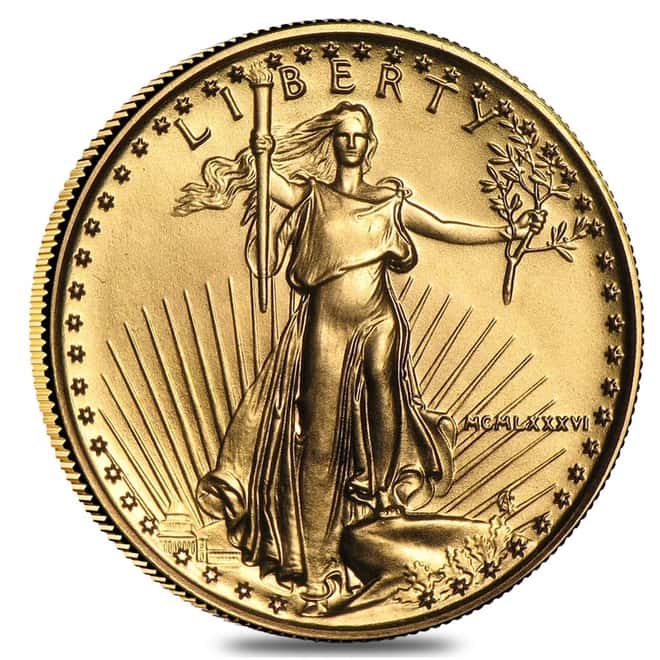 1986 1/4 oz Gold American Eagle BU (MCMLXXXVI)