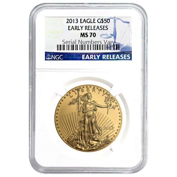 2013 1 oz $50 Gold American Eagle NGC MS 70 (Early Releases)