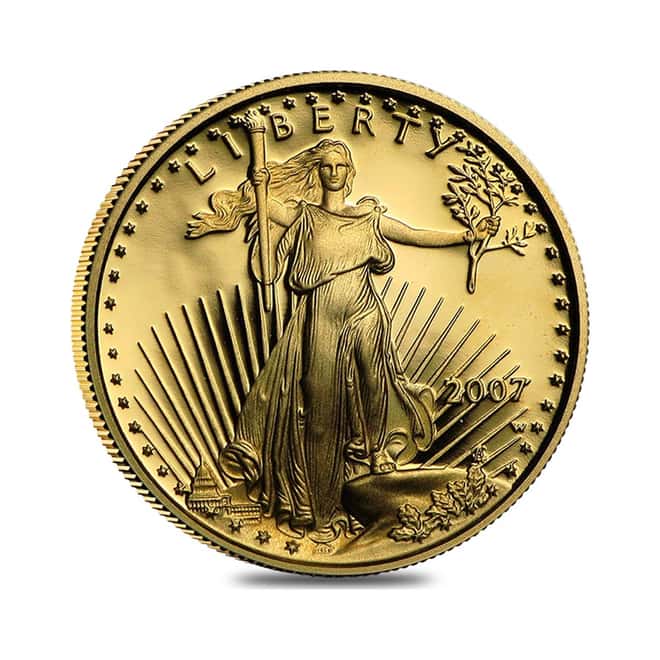 2007-W 1/10 oz Proof Gold American Eagle (w/Box & COA)   