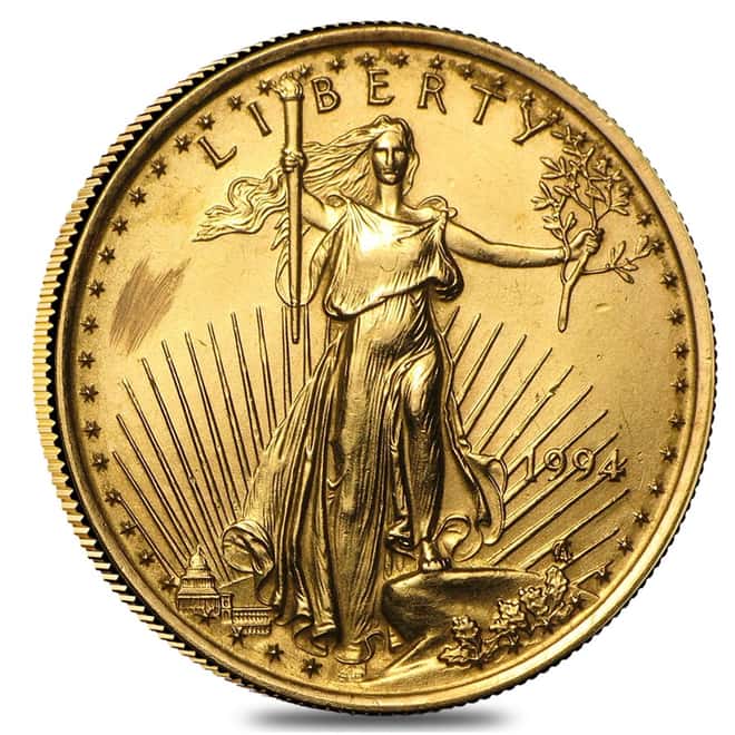 1994 1/4 oz Gold American Eagle (Abrasions)