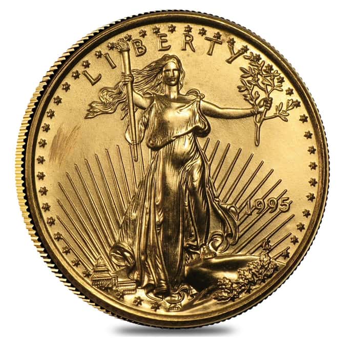 1995 1/4 oz Gold American Eagle $10 Coin (Abrasions)