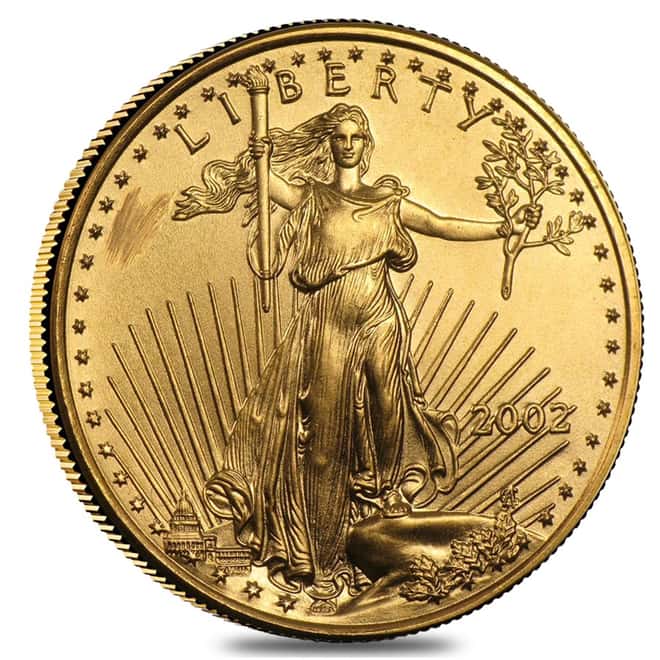 2002 1/4 oz Gold American Eagle (Abrasions)