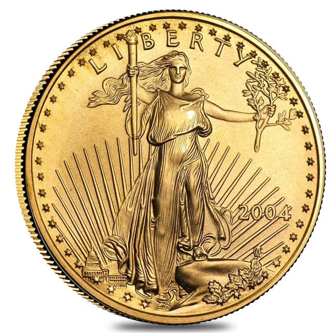 2004 1/2 oz Gold American Eagle BU