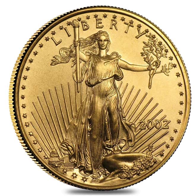 2002 1/4 oz Gold American Eagle BU   