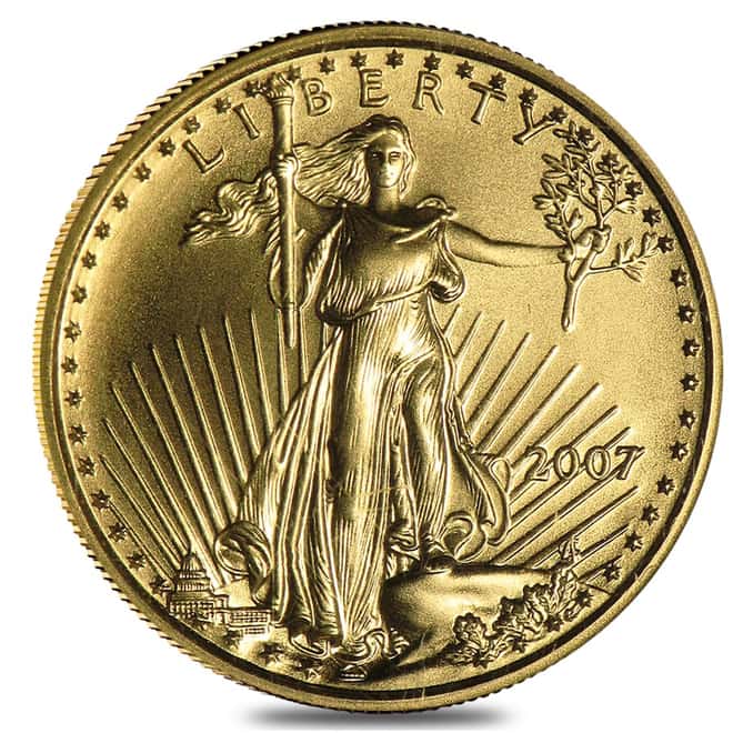 2007 1/4 oz Gold American Eagle BU