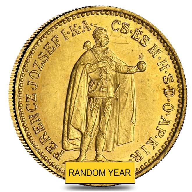 1892-1915 Hungary Gold 10 Korona Avg Circ (Random Year)