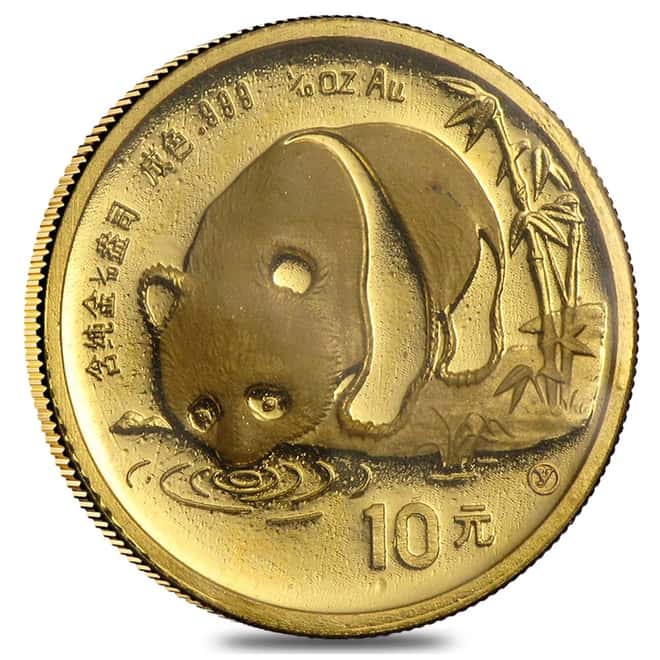 1987 Y 1/10 oz Gold Chinese Panda 10 Yuan Coin (Sealed)