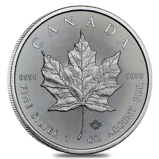 2016 1 oz Silver Canadian Maple Leaf .9999 Fine $5 Coin BU