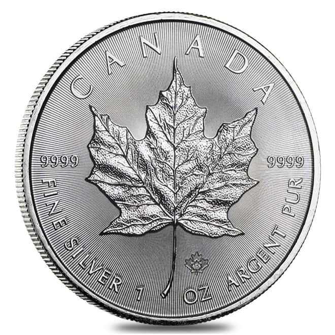 2015 1 oz Silver Canadian Maple Leaf .9999 Fine $5 Coin