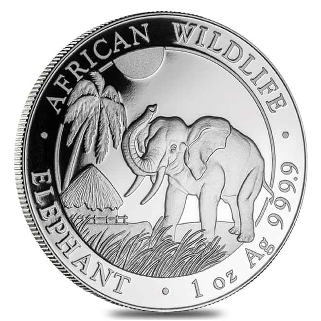 2017 Somalia 1 oz Silver African Elephant .9999 Fine Coin BU