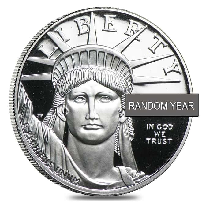 1/2 oz Proof Platinum American Eagle (Random Year, w/Box & COA)