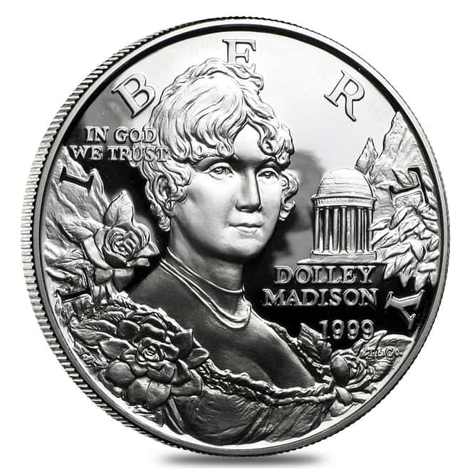 1999-P Dolley Madison Commemorative Proof $1 Silver (w/Box & COA)
