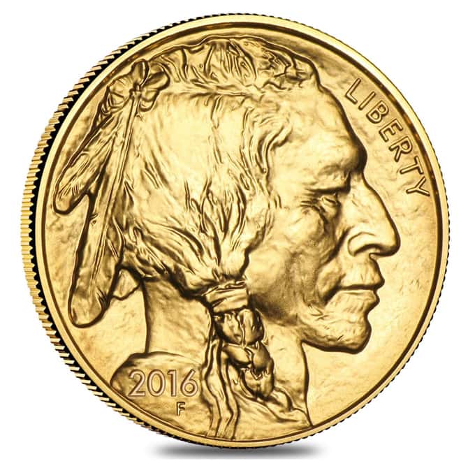 2016 1 oz Gold American Buffalo PCGS MS 69 First Strike (Flag Label)