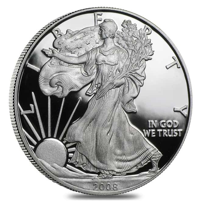 2008-W 1 oz Proof Silver American Eagle (w/Box & COA)
