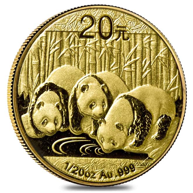 2013 1/20 oz Gold Chinese Panda 20 Yuan Coin (Sealed)