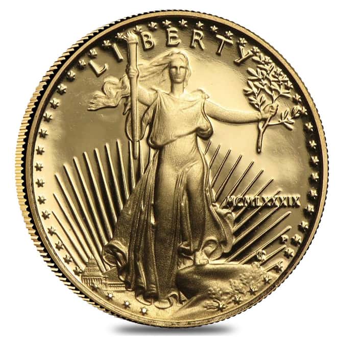 1989-P 1/4 oz $10 Proof Gold American Eagle (w/Box & COA)