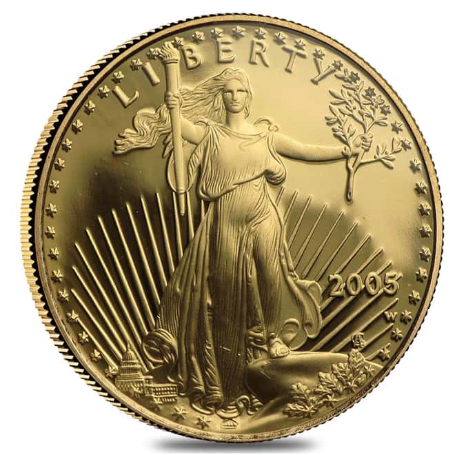 2005-W 1/4 oz $10 Proof Gold American Eagle (w/Box & COA)