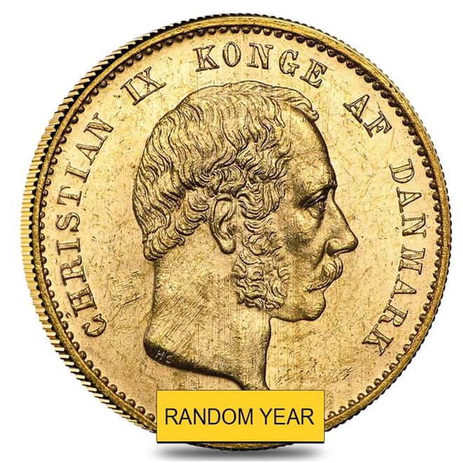 1873-1900 Denmark Gold 20 Kroner Christian IX AU