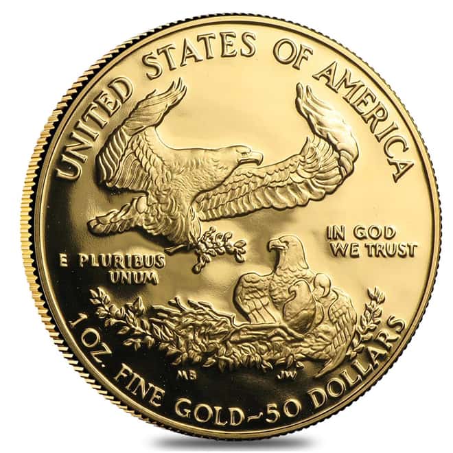 1988-W 1 oz Proof Gold American Eagle $50 (w/Box & COA)