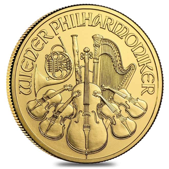 2017 1/10 oz Austrian Gold Philharmonic Coin BU