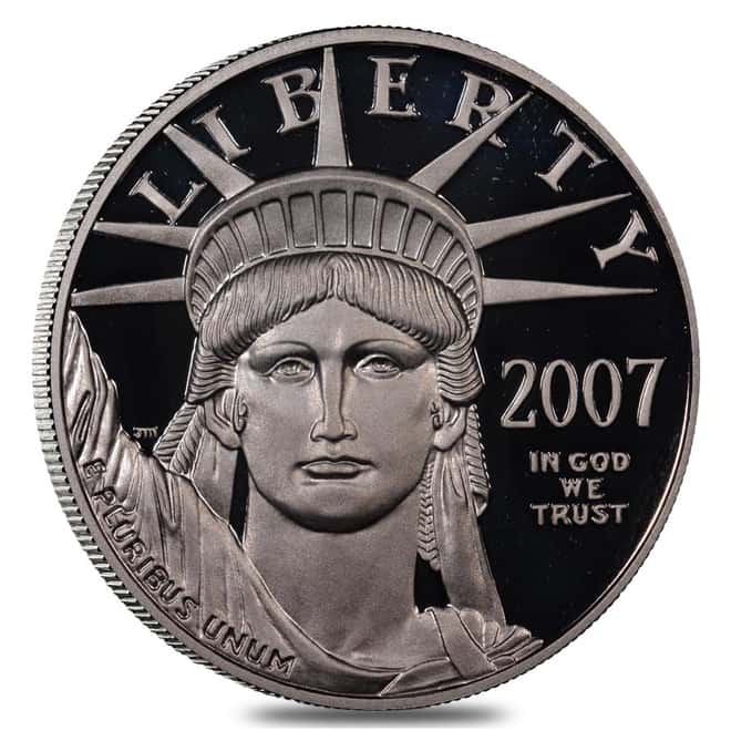 2007-W 1/2 oz $50 2-Coin Proof Platinum Eagle Set (10th Anniversary w/Box & COA)