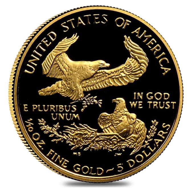 1998-W 1/10 oz $5 Proof Gold American Eagle (w/Box & COA)