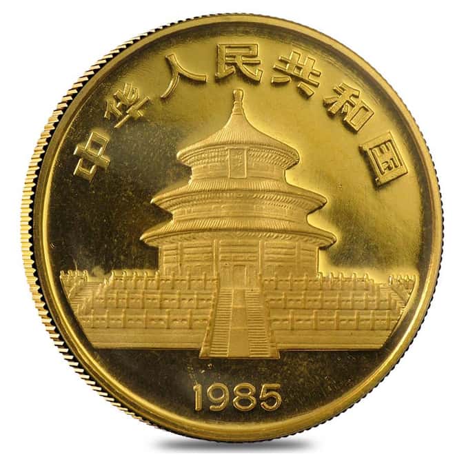 1985 1/2 oz Chinese Gold Panda 50 Yuan BU (Sealed)